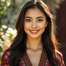 A portrait of Jinane Issa, capturing her unique beauty and charm