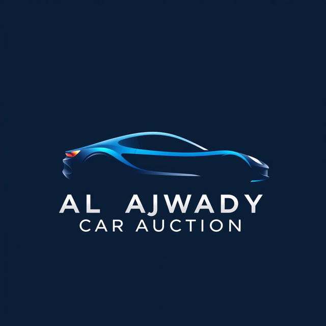 A sleek and modern logo design for 'Al Ajwady Car Auction'