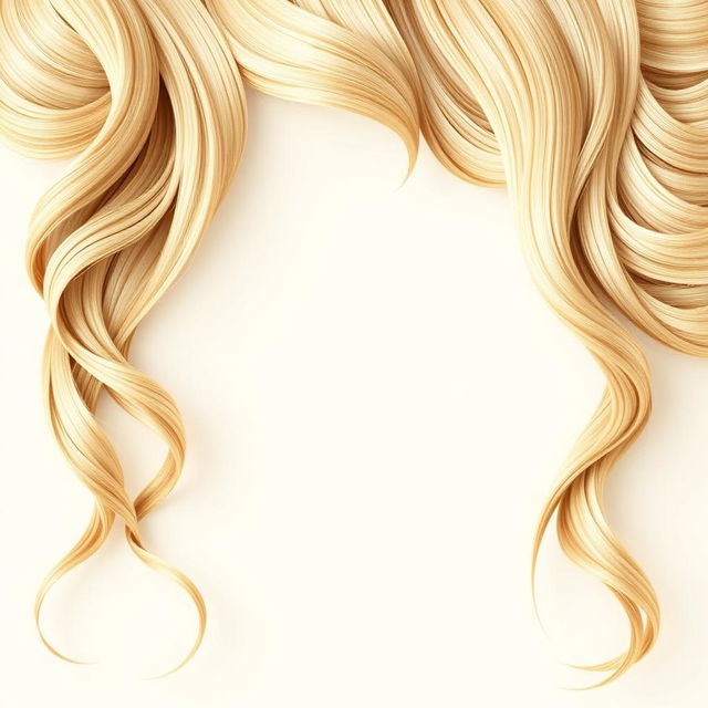 A beautifully intricate border design created exclusively from flowing, textured blonde hair