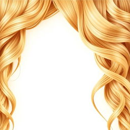 A beautifully intricate border design created exclusively from flowing, textured blonde hair