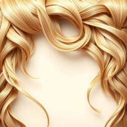 A beautifully intricate border design created exclusively from flowing, textured blonde hair