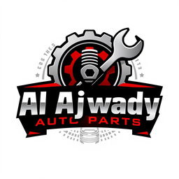 A modern and bold logo design for 'Al Ajwady Auto Parts'