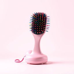 A creative blend of a phone symbol and a hair brush, with the phone symbol incorporating bristle-like shapes instead of the typical phone receiver shape