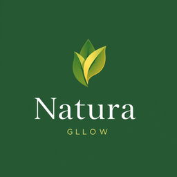A beautiful and modern logo for a dermatology store called 'Natura Glow'