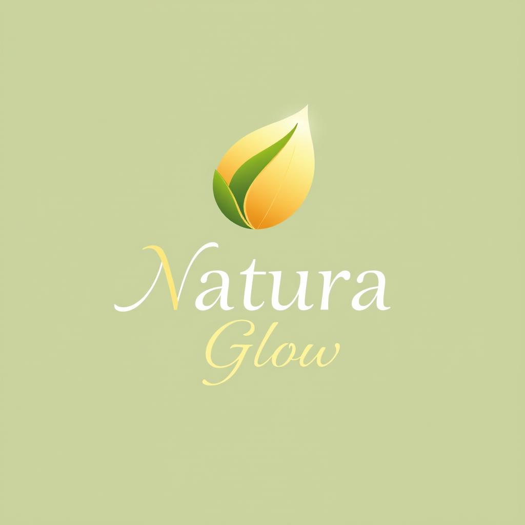 A beautiful and modern logo for a dermatology store called 'Natura Glow'