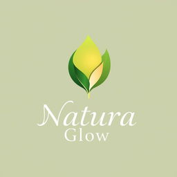 A beautiful and modern logo for a dermatology store called 'Natura Glow'