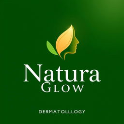 A beautiful and modern logo for a dermatology store called 'Natura Glow'
