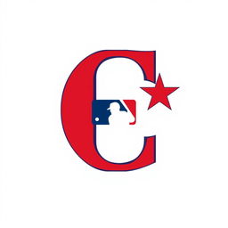 A high-contrast logo featuring a minimalist letter 'C' inspired by Major League Baseball (MLB) design aesthetics