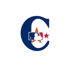 A high-contrast logo featuring a minimalist letter 'C' inspired by Major League Baseball (MLB) design aesthetics