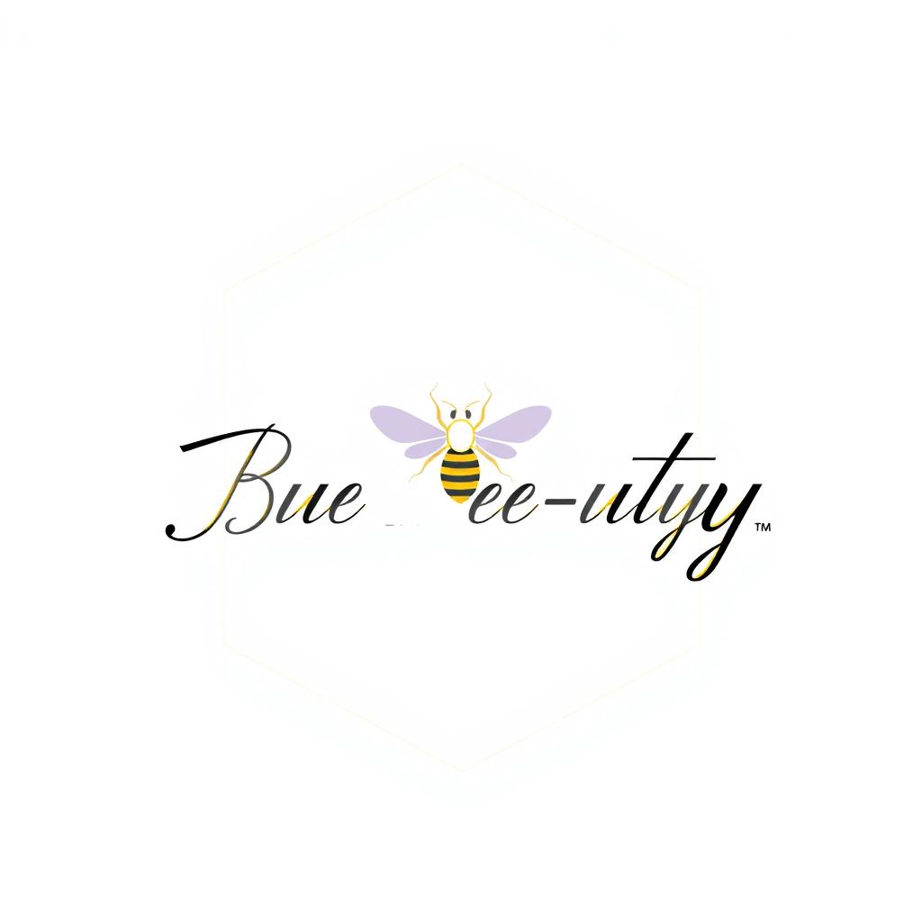 A stylish and modern logo for a beauty store named 'True Bee-uty'