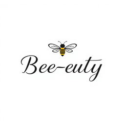 A stylish and modern logo for a beauty store named 'True Bee-uty'