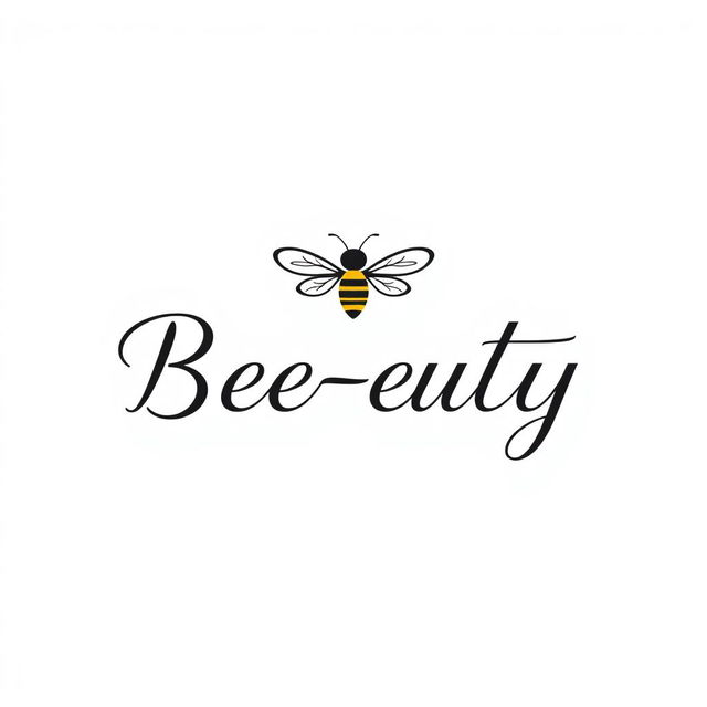 A stylish and modern logo for a beauty store named 'True Bee-uty'