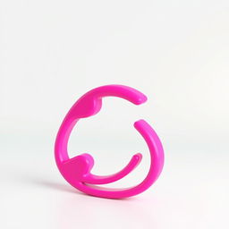 A stylized phone symbol, designed in a bright and vibrant pink color