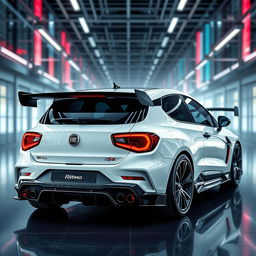 A stunning representation of the next generation Fiat Ritmo turbo cars, envisioned from the future
