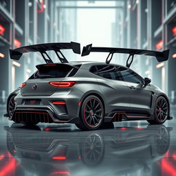 A stunning representation of the next generation Fiat Ritmo turbo cars, envisioned from the future