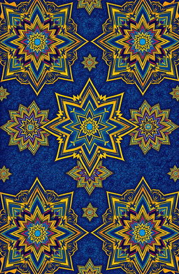 Intricate Islamic geometric patterns featuring vibrant colors and detailed designs