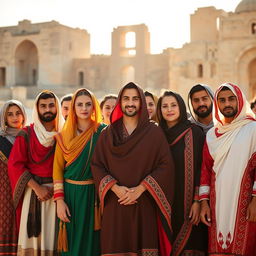 A group of noble individuals representing Syria, showcasing their rich cultural heritage