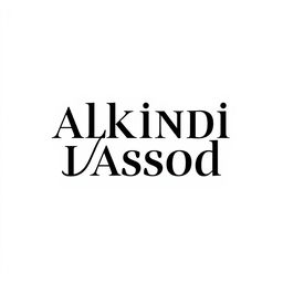 The name 'ALKINDI ALASOD' beautifully stylized in bold, elegant lettering