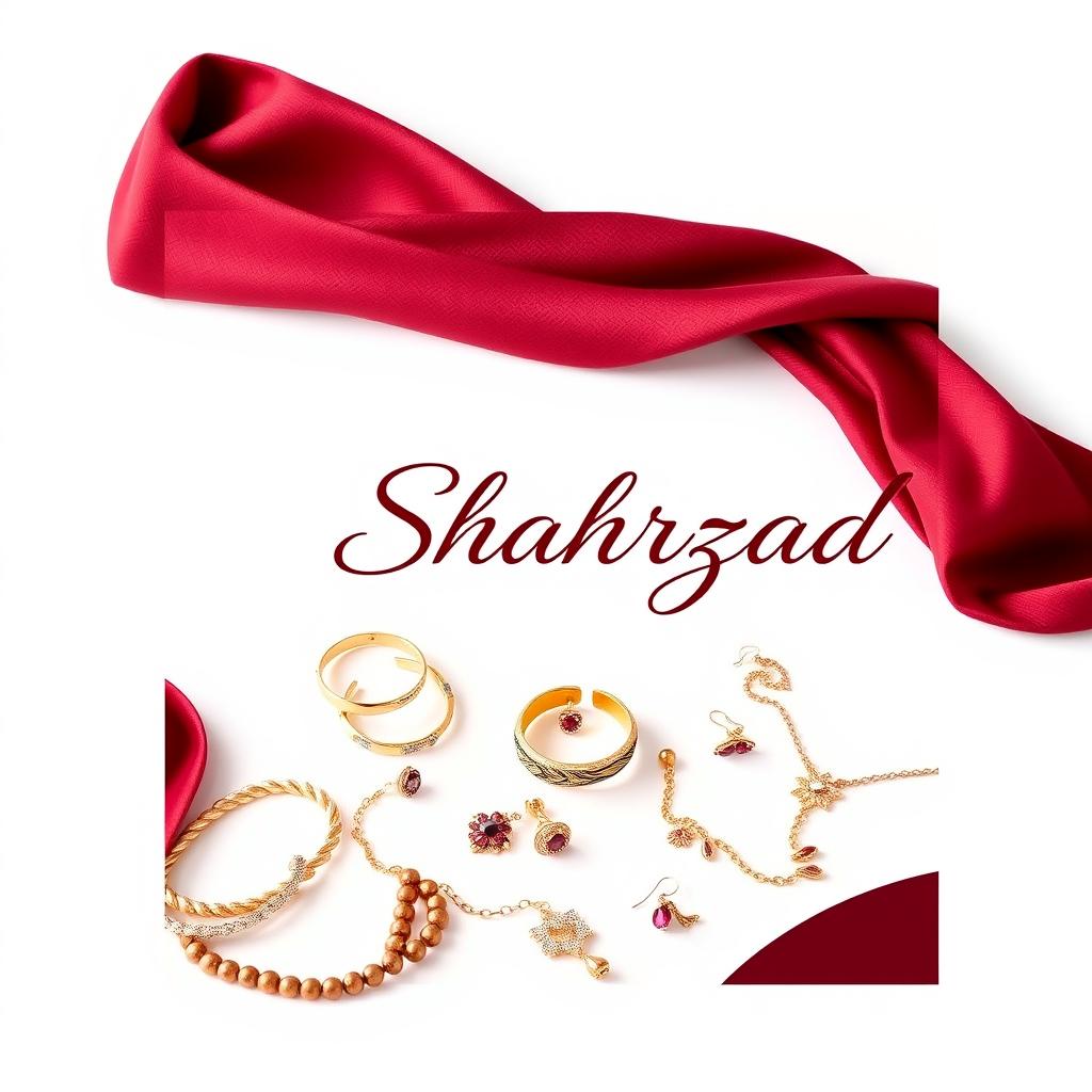 An elegant Instagram profile picture for an accessories brand named 'Shahrzad'