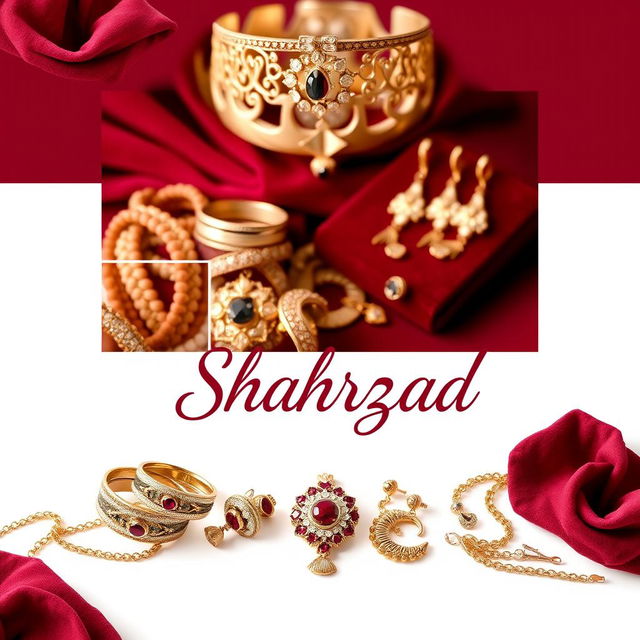 An elegant Instagram profile picture for an accessories brand named 'Shahrzad'