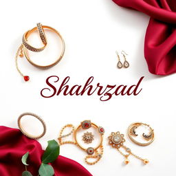 An elegant Instagram profile picture for an accessories brand named 'Shahrzad'