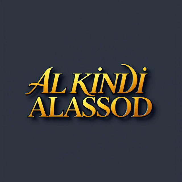 A beautifully crafted representation of the name 'ALKINDI ALASOD' in an eye-catching, large, and elegant font