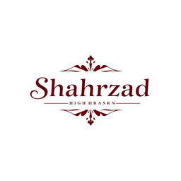 A stylish logo design for a store named 'Shahrzad', featuring a contemporary and elegant font