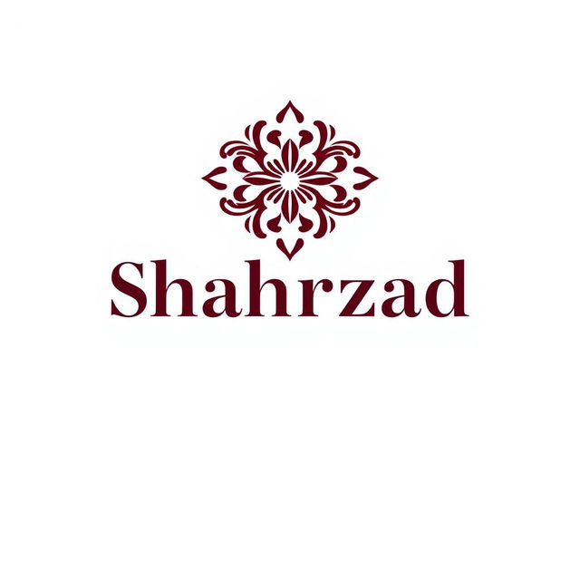 A stylish logo design for a store named 'Shahrzad', featuring a contemporary and elegant font