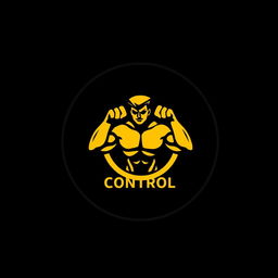 A YouTube thumbnail designed as a circular image featuring a powerful and creative logo symbolizing strength and control