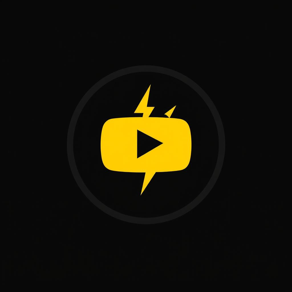 A striking circular YouTube thumbnail design featuring a powerful and creative symbol representing strength and control