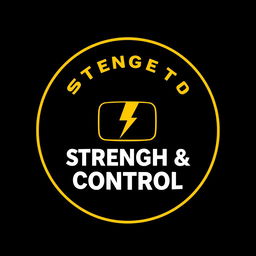A striking circular YouTube thumbnail design featuring a powerful and creative symbol representing strength and control