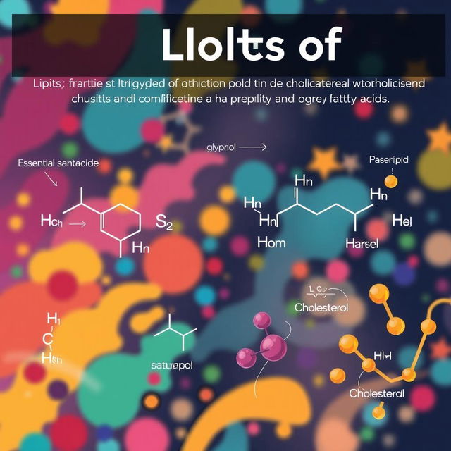 An educational illustration showcasing the chemical properties of lipids