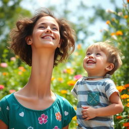 An older sister and her younger brother enjoying a fun day outdoors, captured in a lighthearted moment