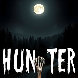A movie poster featuring a full moon at the top of the design, casting a dim, eerie glow over a dark, shadowy environment