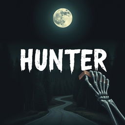 A movie poster featuring a full moon at the top of the design, casting a dim, eerie glow over a dark, shadowy environment