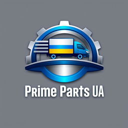 A sleek and modern logo design for a company named 'Prime Parts UA'
