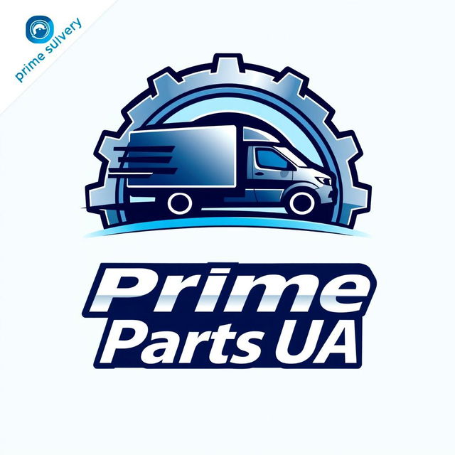 A sleek and modern logo design for a company named 'Prime Parts UA'