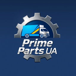 A sleek and modern logo design for a company named 'Prime Parts UA'