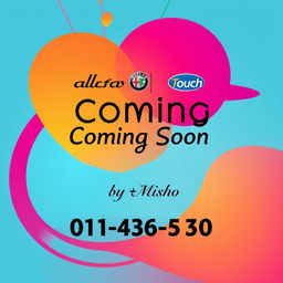 A vibrant and eye-catching flyer design featuring the words 'Coming Soon' prominently in the center
