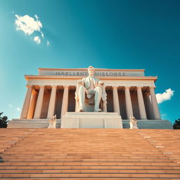 A majestic depiction of the Lincoln Memorial in Washington D