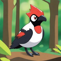 A vivid digital art illustration of a new Pokemon, Toti Bird