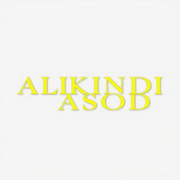The name 'ALKINDI ALASOD' displayed in a professional, elegant, and large font