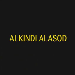 The name 'ALKINDI ALASOD' elegantly displayed in a professional, beautiful font