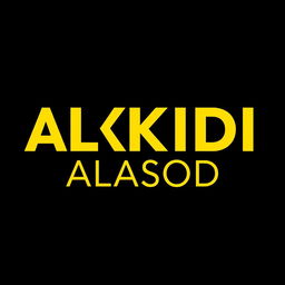 The name 'ALKINDI ALASOD' correctly spelled and displayed in a professional, beautiful font