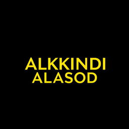 The name 'ALKINDI ALASOD' correctly spelled and displayed in a professional, beautiful font