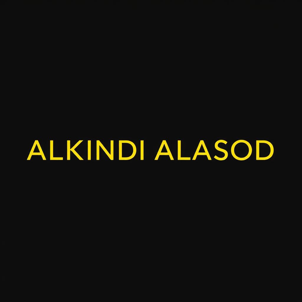 The name 'ALKINDI ALASOD' fully and correctly spelled in a professional, beautiful font