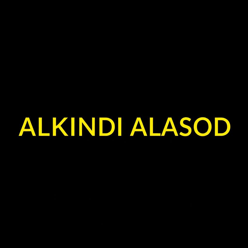 The name 'ALKINDI ALASOD' fully and accurately presented in a professional and beautiful font