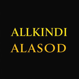 The name 'ALKINDI ALASOD' fully and accurately presented in a professional and beautiful font