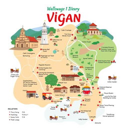 A beautifully detailed travel itinerary for a 3-day, 2-night trip to Vigan City, Philippines