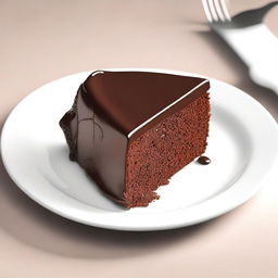 A high-quality digital art image showcasing a slice of cake